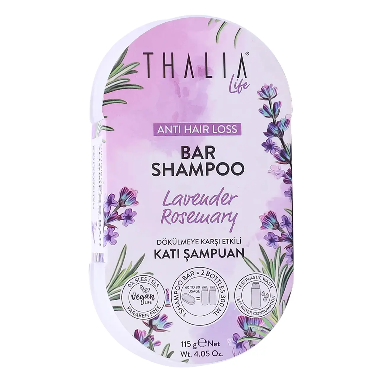 Thalia Bar Shampoo Lavender & Rosemary Anti Hair Loss 115 gm - view 1