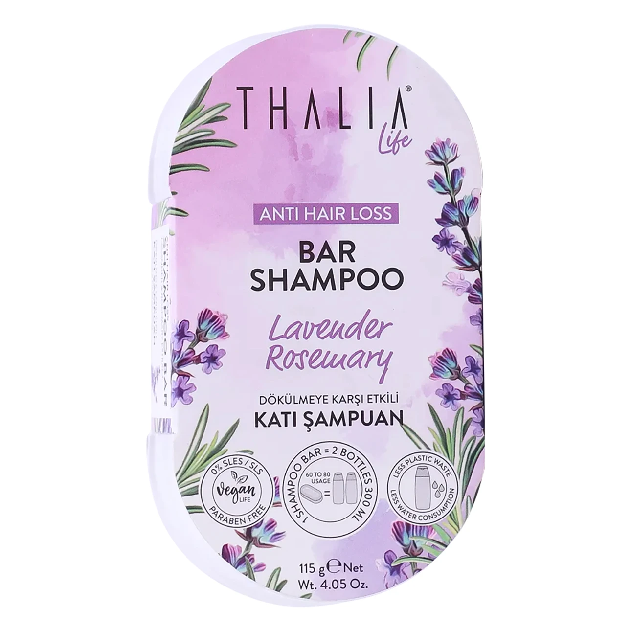 Thalia Bar Shampoo Lavender & Rosemary Anti Hair Loss 115 gm