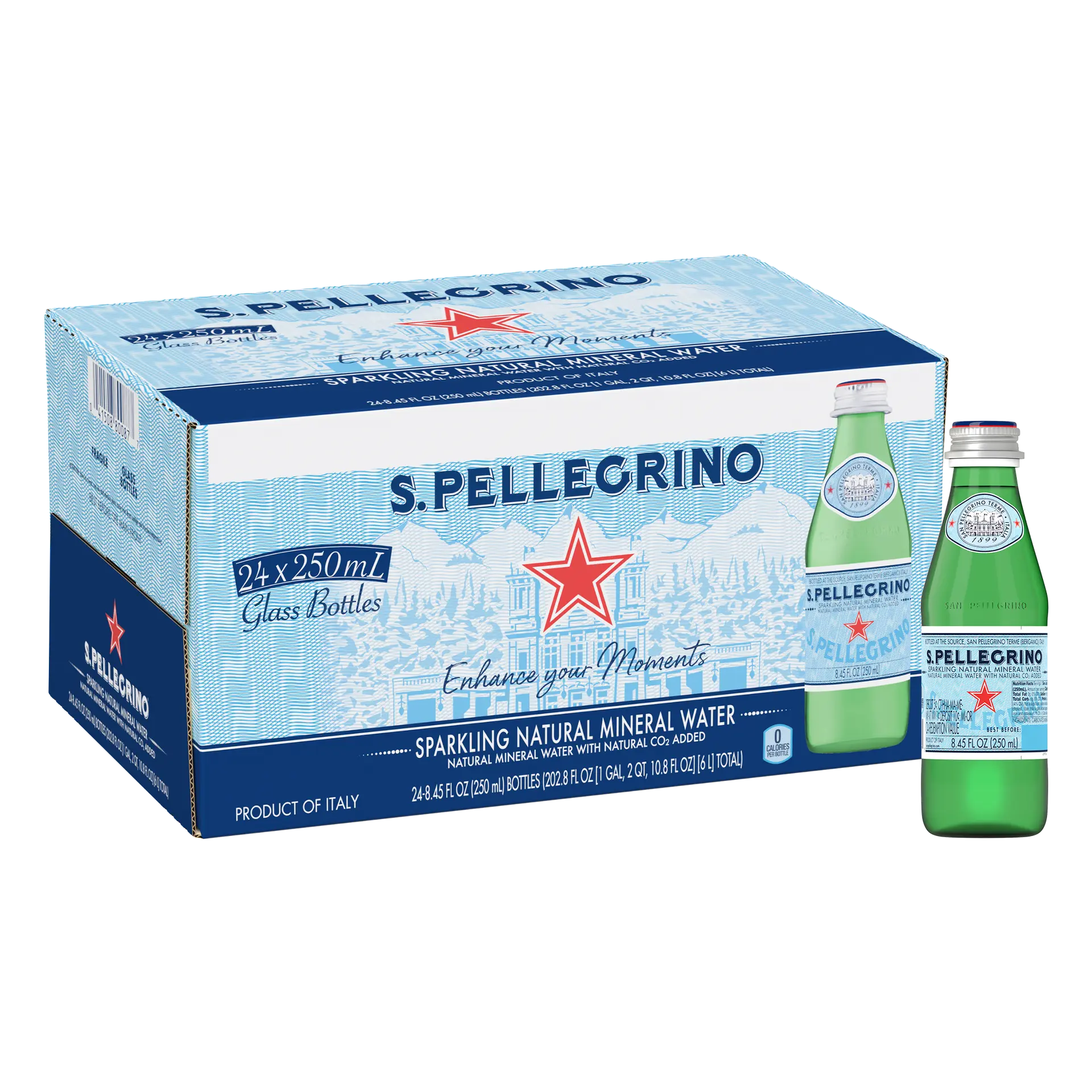 San Pellegrino Water Sparkling Glass 24 pcs 250 ml - view 1