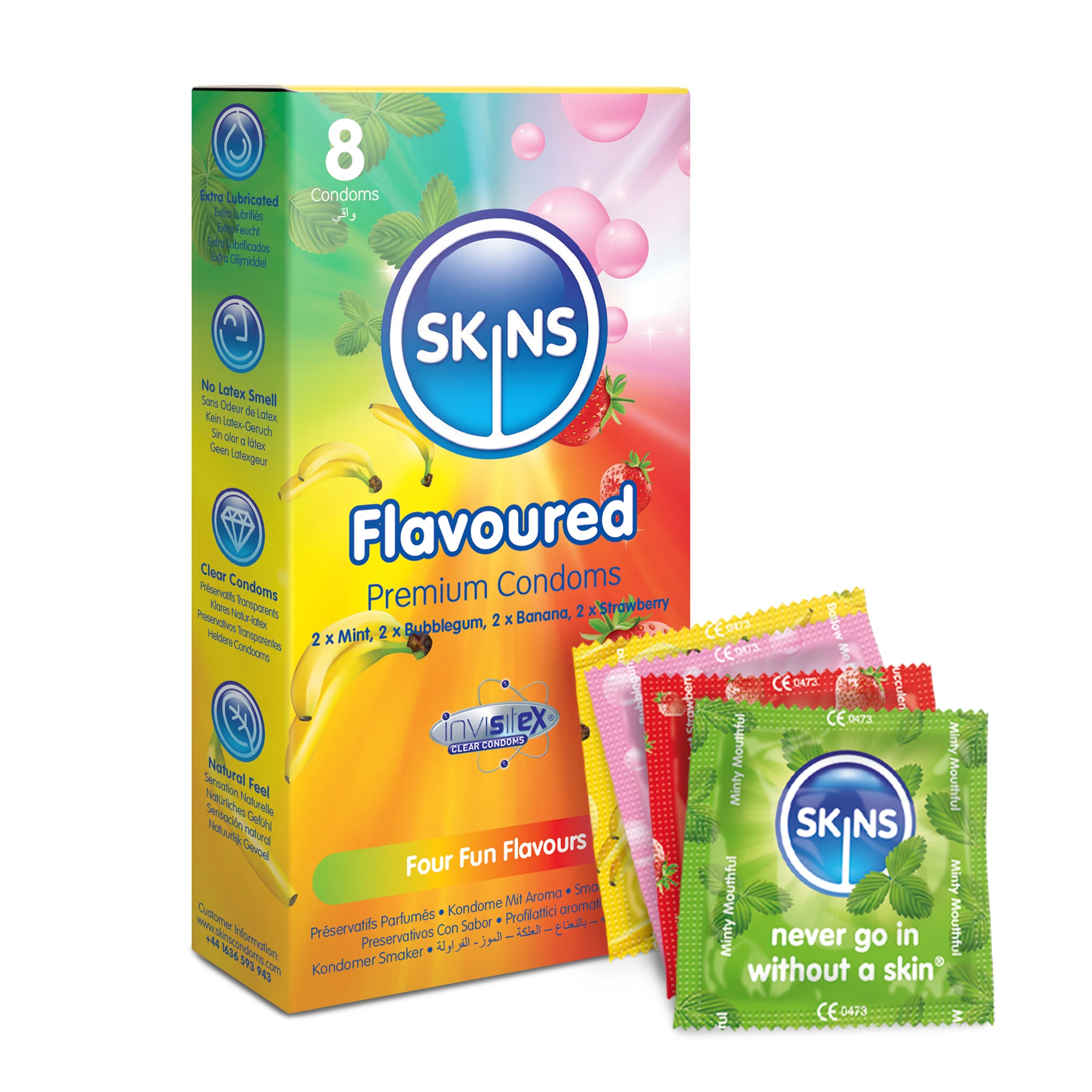 Skins Condom Flavours 8 Pack