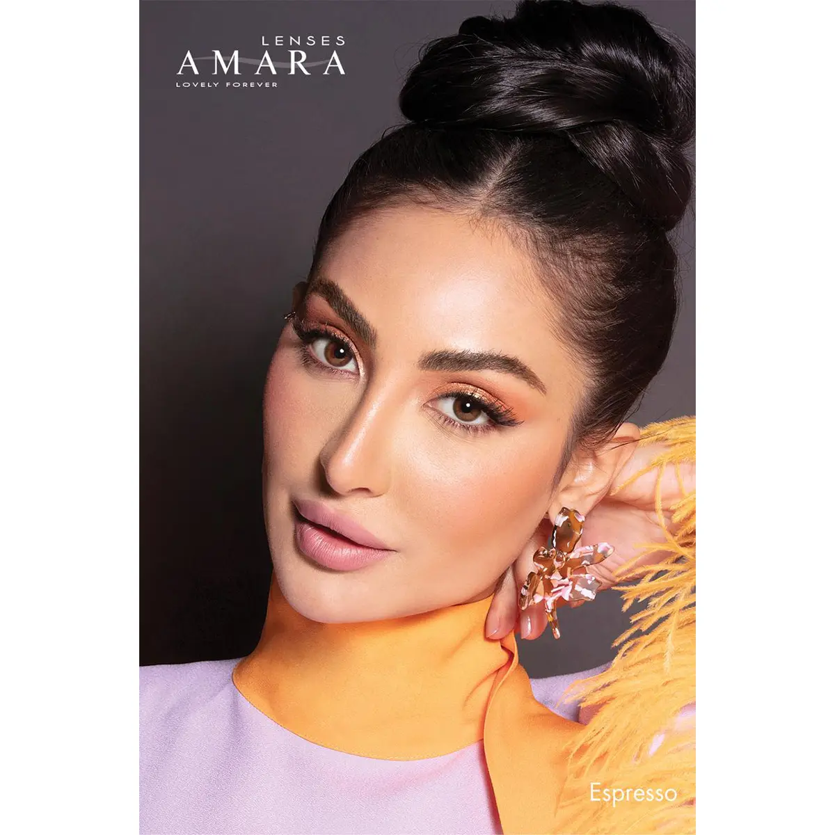 Amara Plano Contact Lenses Monthly Espresso - view 2