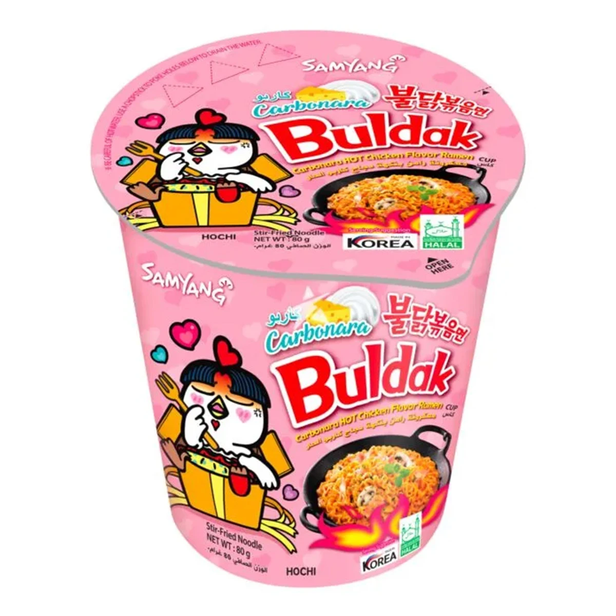 Samyang Noodles Buldak Ramen Hot Chicken Carbonara Flavor Cup 80 gm 