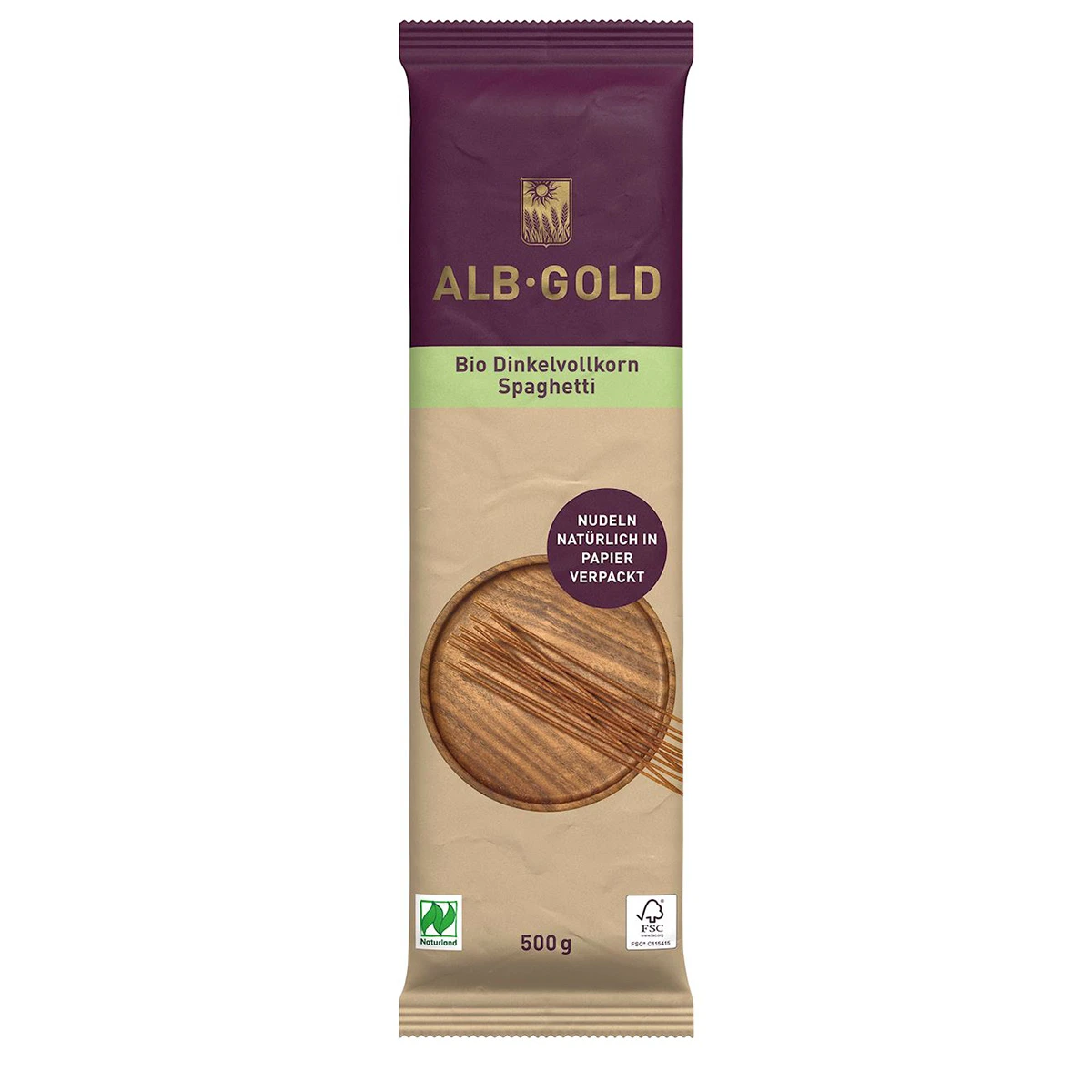 Alb Gold Organic Pasta Spelt Spaghetti Whole Grain 500 gm