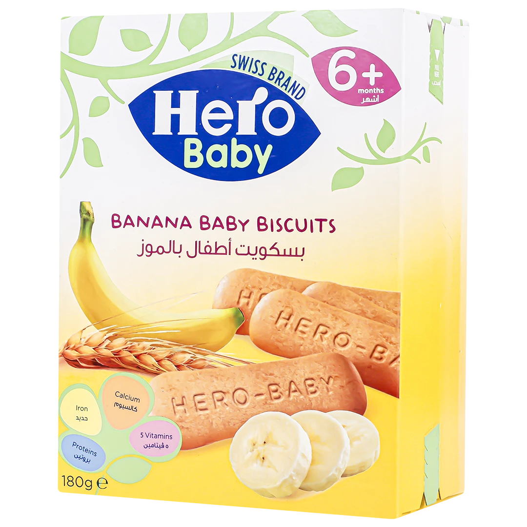 Hero Baby TeethinGm Biscuits Banana 180Gm