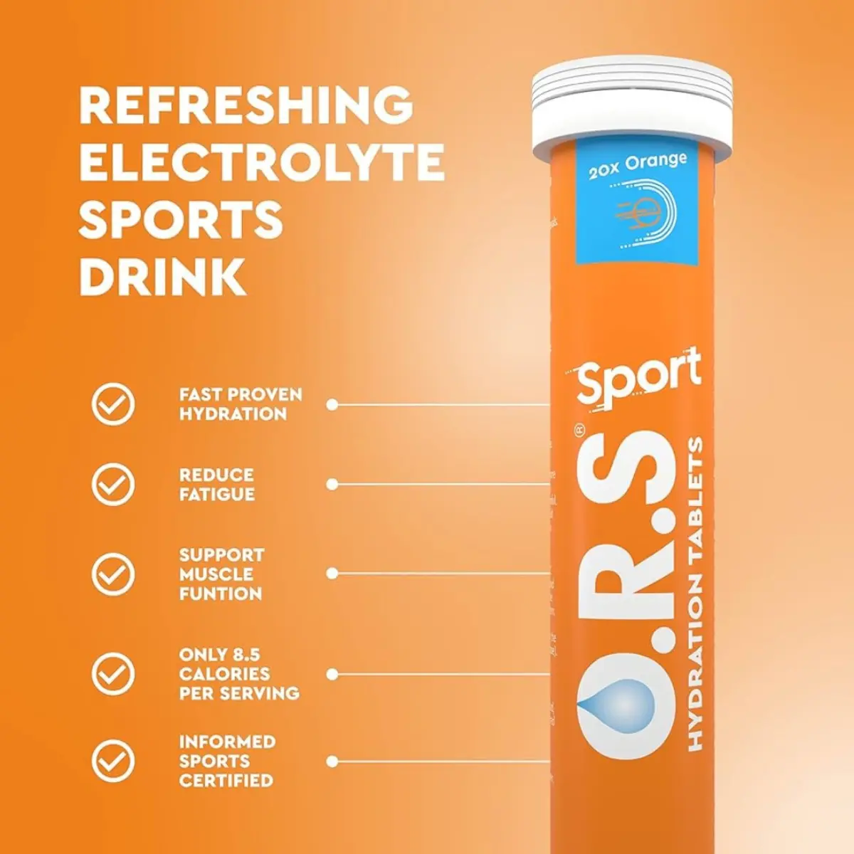 Ors Soluble Hydration Tablet Orange Flavour 20 tablets - view 2