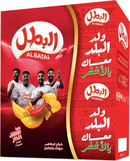 البطل رقائق بطاطس بالفلفل الحار 12 حبة 23 جم