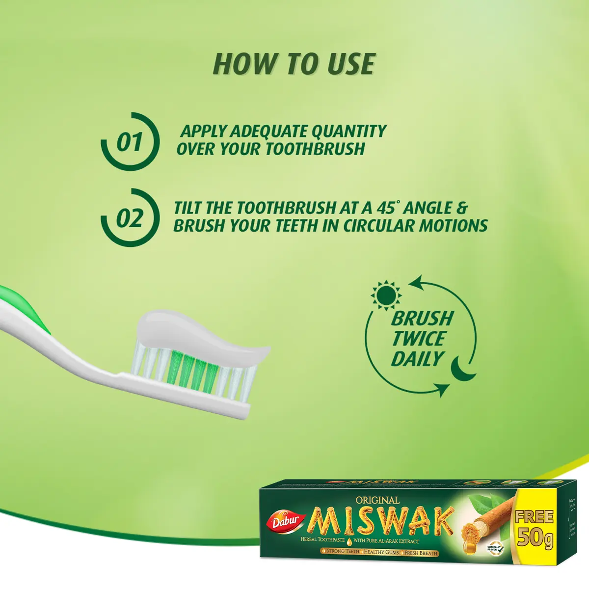 Dabur Miswak Herbal Toothpaste 170 gm - view 10