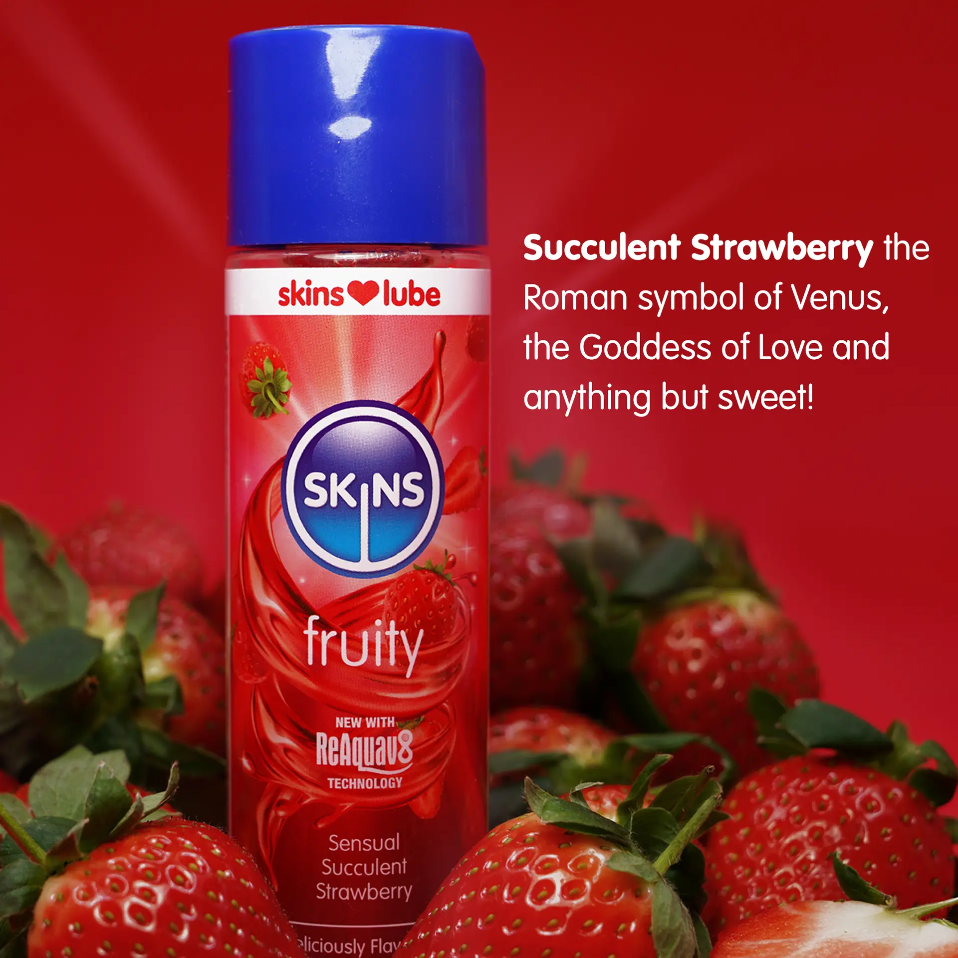 Skins Water Based Lubricants Fruity Sensual Succulent Strawberry 4.4 Fl. Oz - view 5
