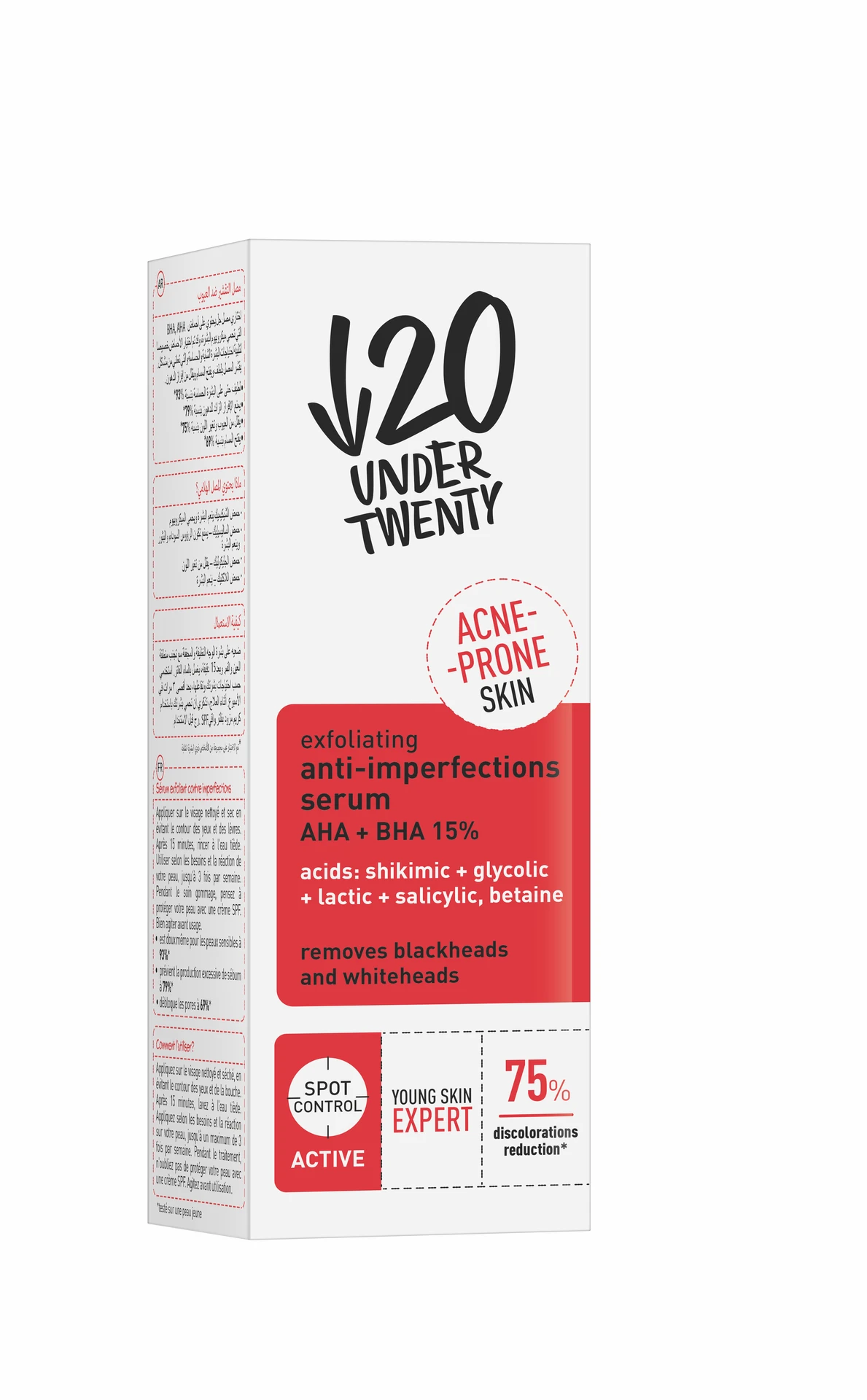 Under Twenty Exfoliating Face Serum Gel with AHA + BHA 15% 30ml  