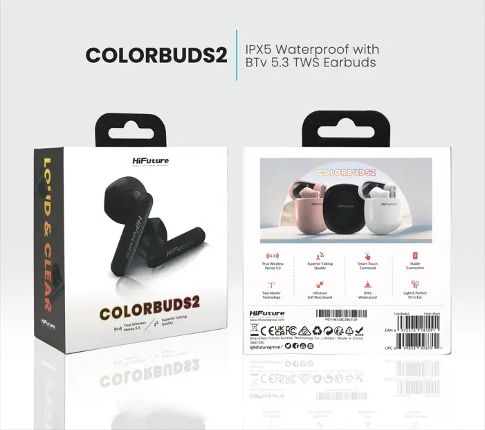 HiFuture TWS ColorBuds2 Black - view 3