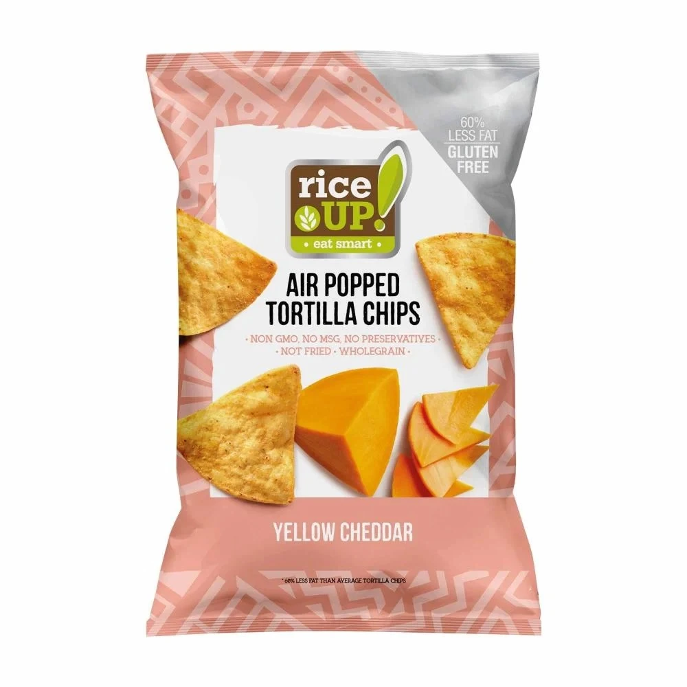 Rice Up Tortilla Chips Yellow Cheddar 60 gm