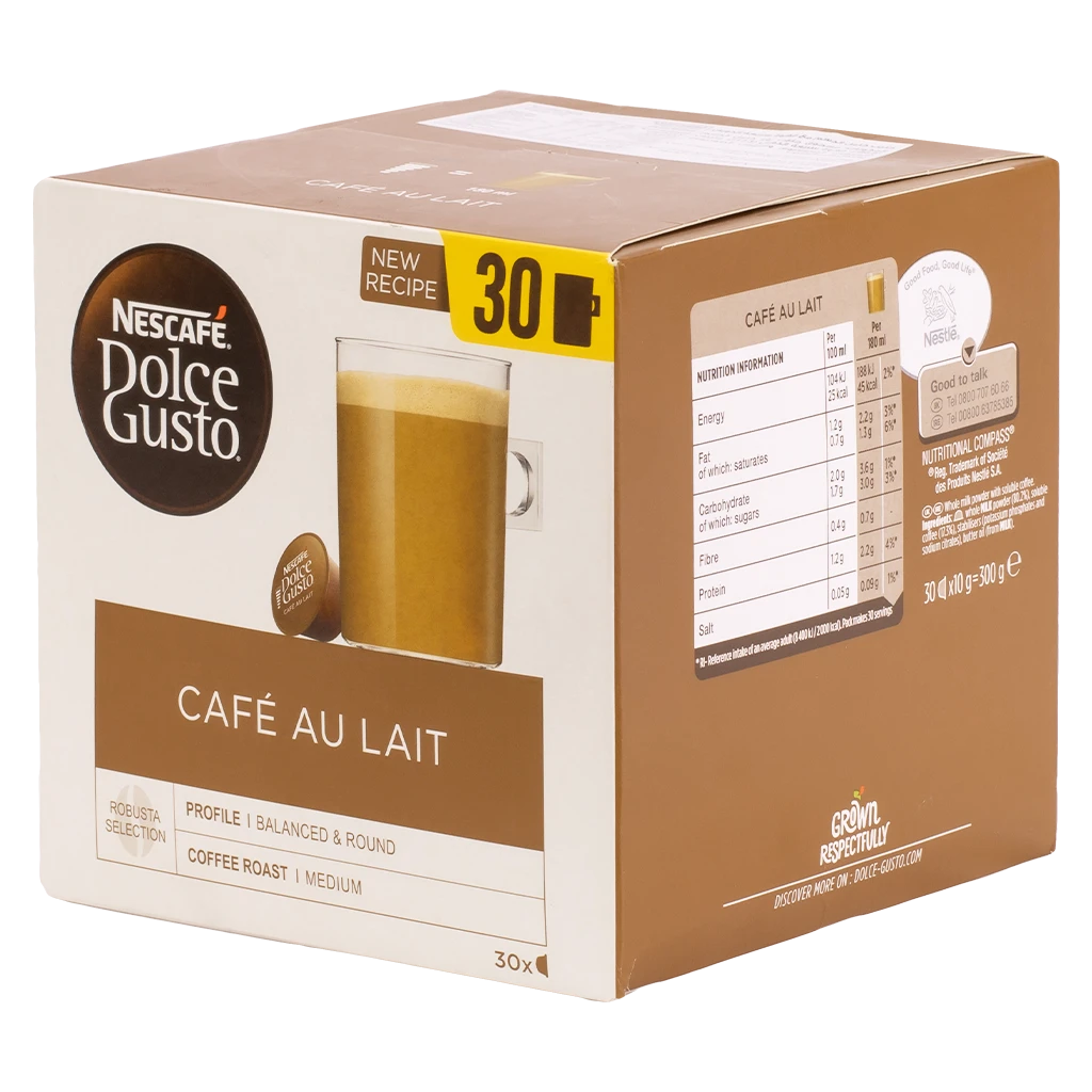 Nescafe Dolce Gusto Cafe Au Lait Xl 30 Pods