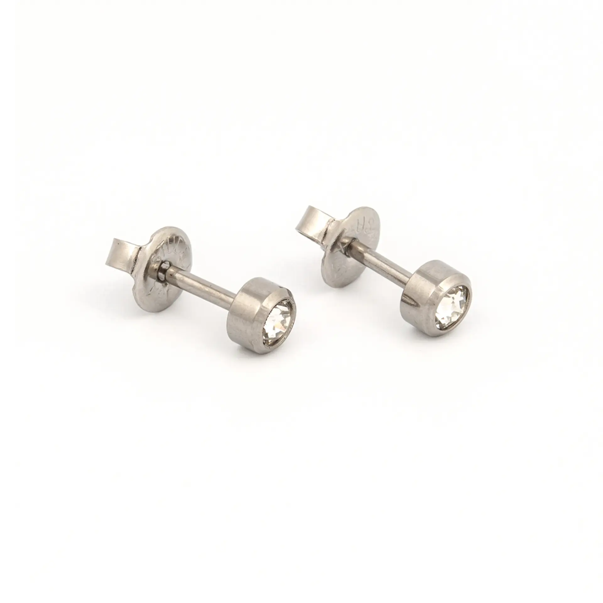 Studex Birthstone Apr Crystal Card Stainless Steel - Earrings For Sensitive Ears - view 2