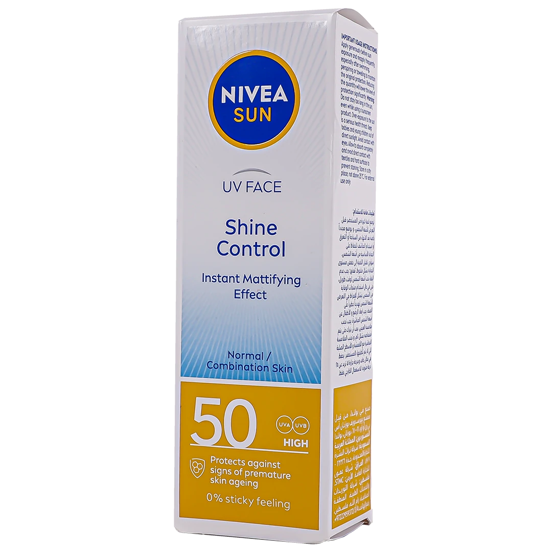 Nivea Sun Uv Face Shine Control Face Cream SPF 50 Tube 50 ml