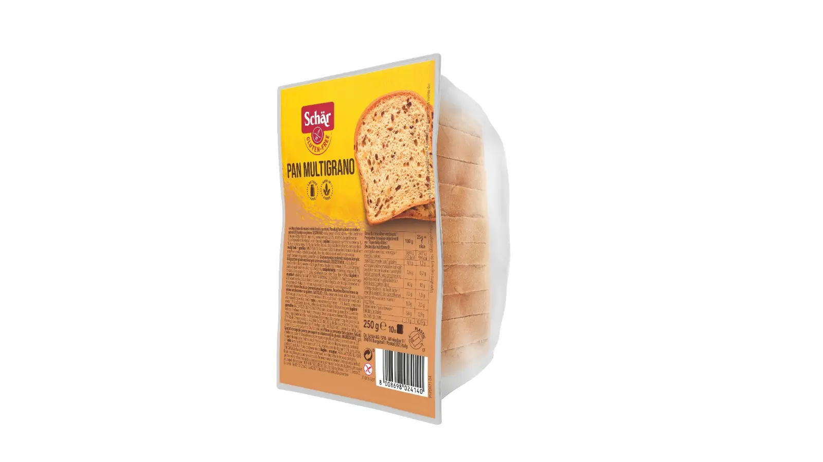 Dr Schar Pan Multigrano Gluten Free 250 gm - view 3