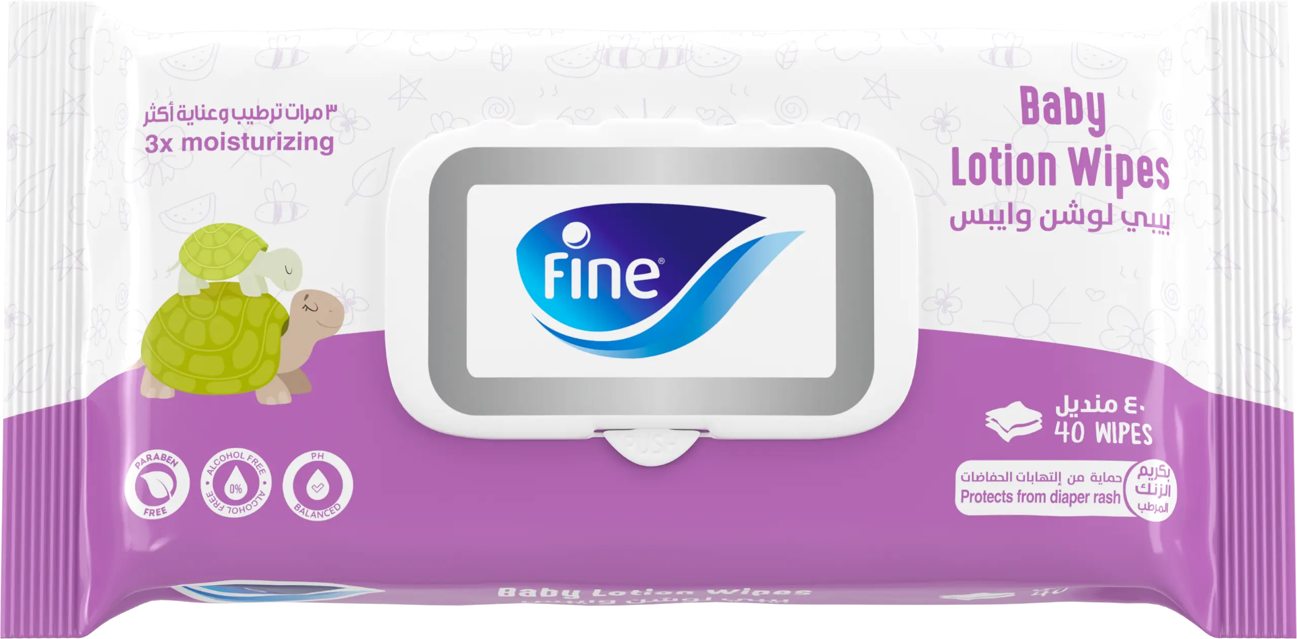 Fine Baby Lotion Wipes 40 wipes - view 1