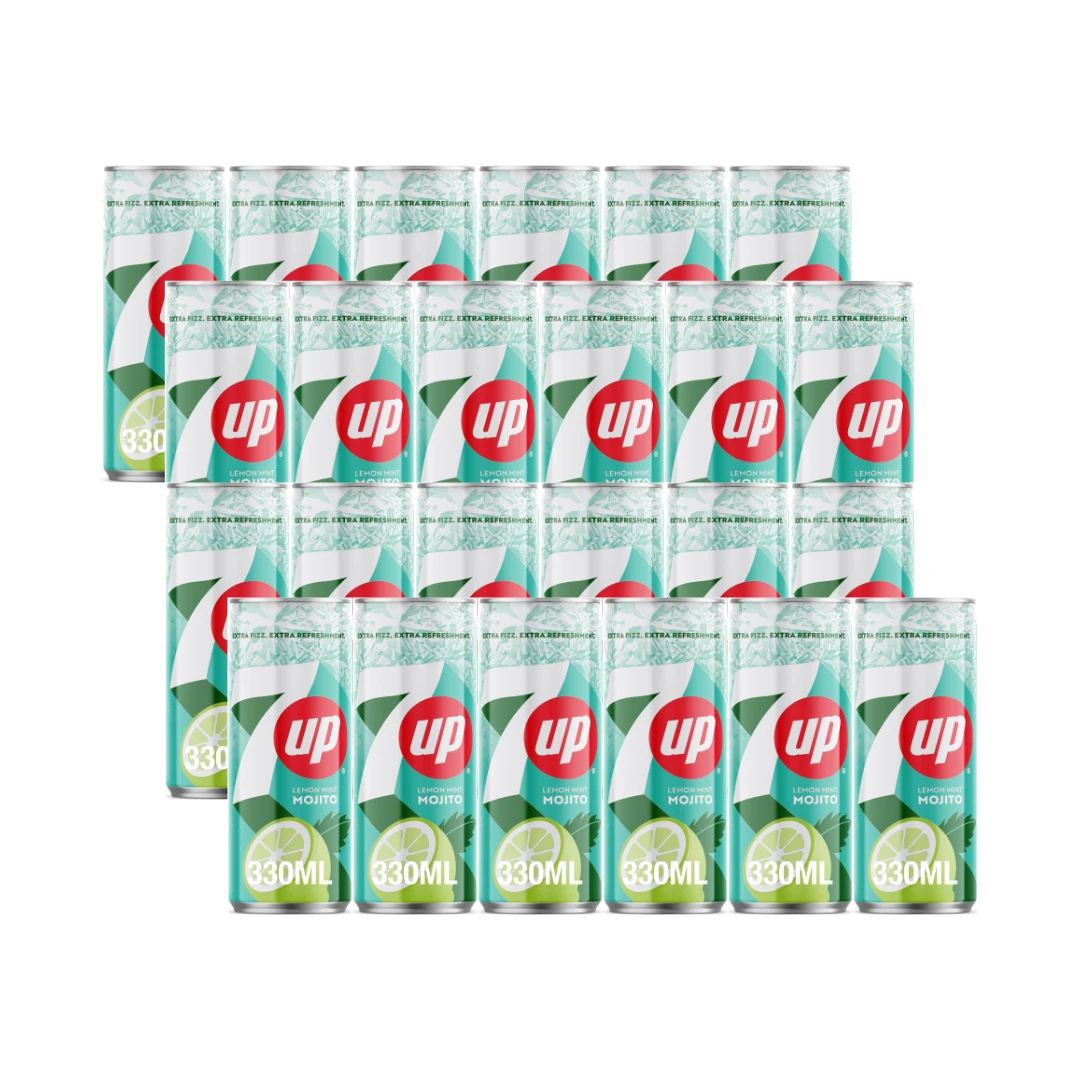 7 UP  Mojito Lemon Mint can 24 pcs 330 ml