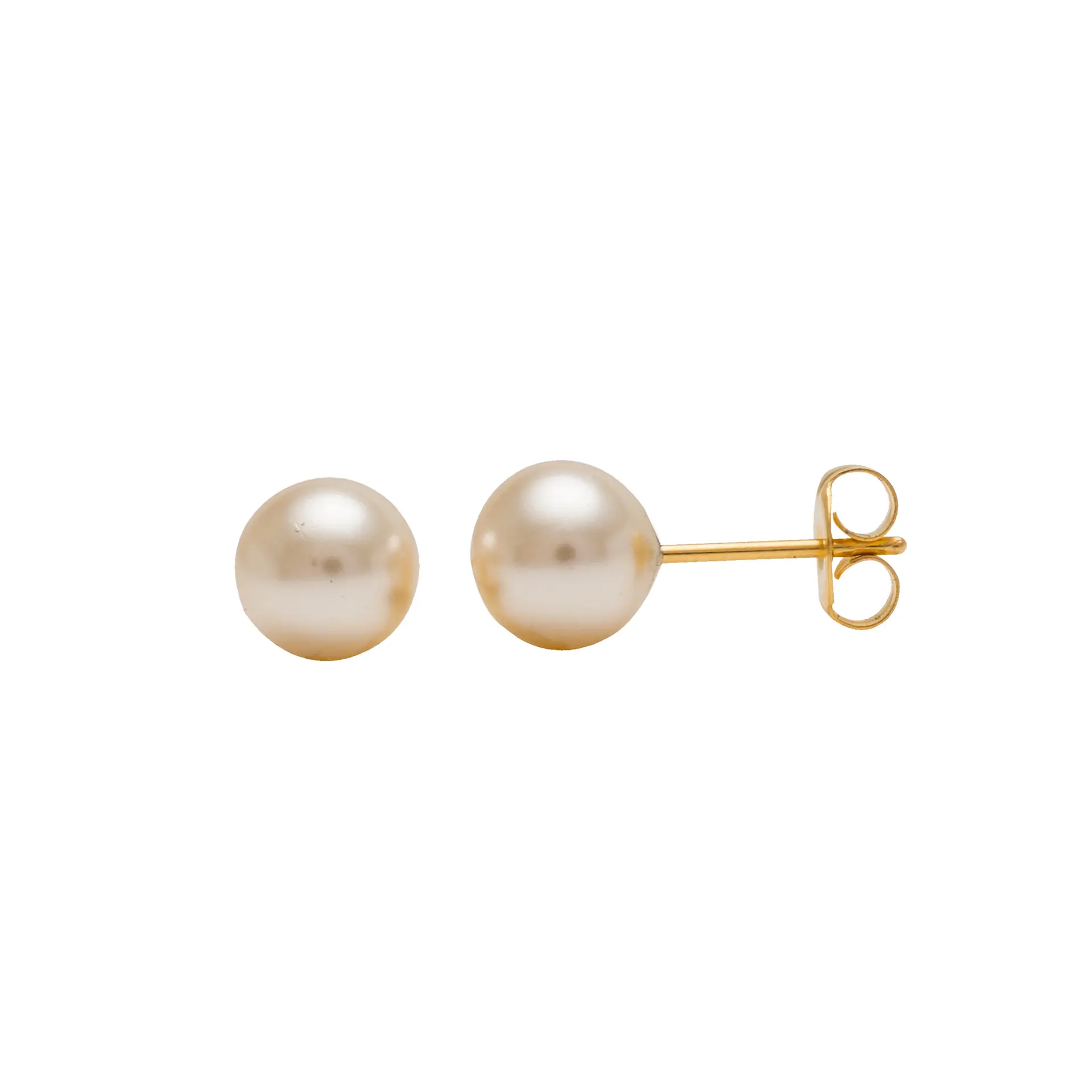 Studex Gold Plated 7mm White Pearl/Pr- Earrings For Sensitive Ears - view 3
