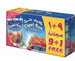 Capri-Sun Strawberry Drink 200 Ml 9+1Free