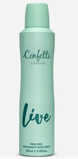 Confetti London Live Deo Body Spray 250 Ml