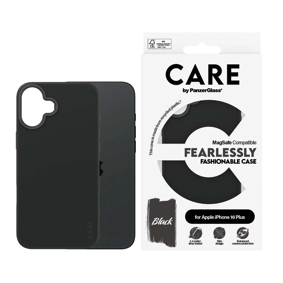 Panzerglass Fashionable Case Black With  Magsafe Iphone 16 Plus - view 3