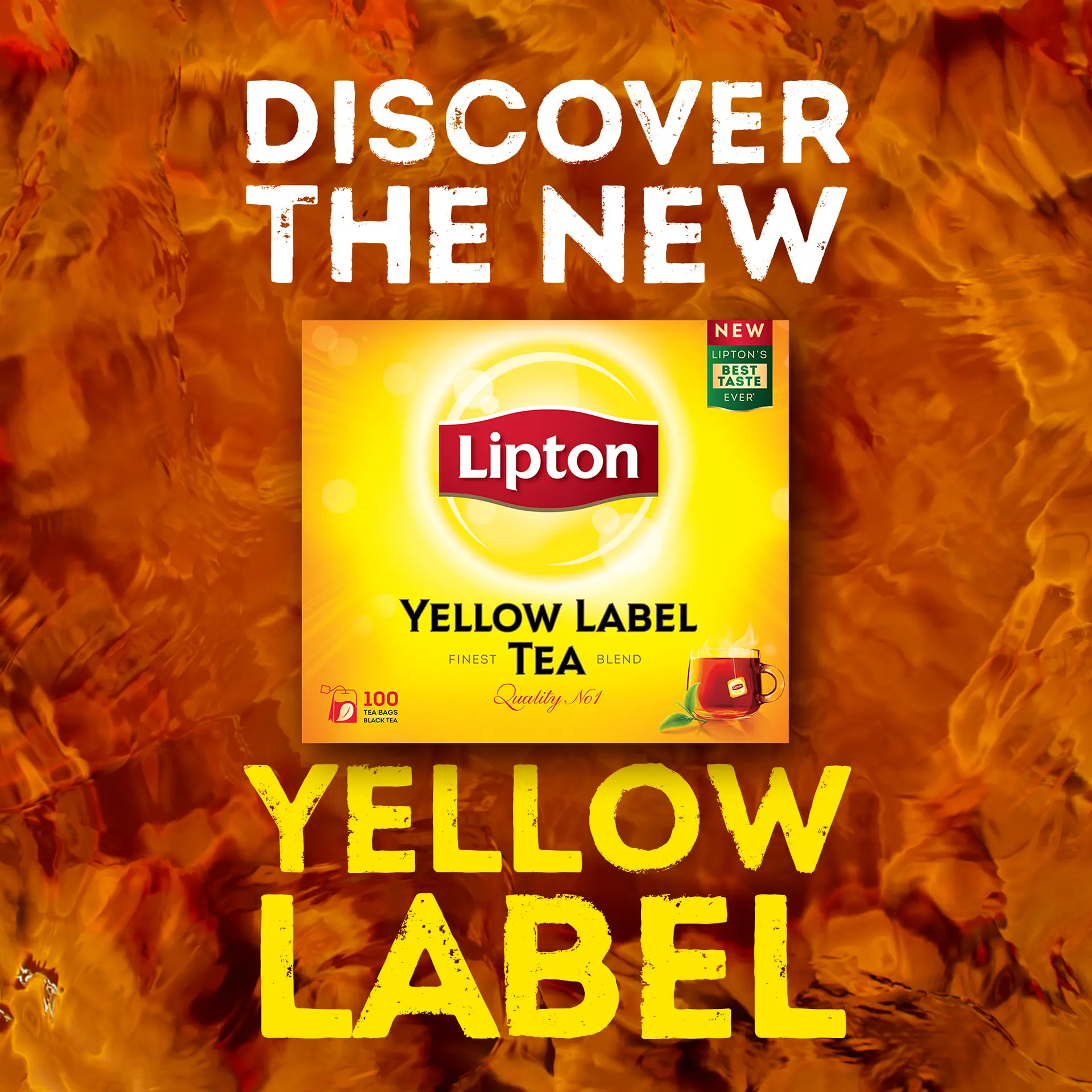 Lipton Tea Yellow Label Black Loose 100 gm - view 2