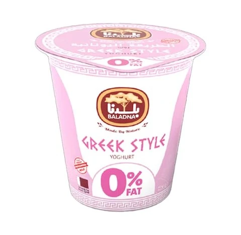 Baladna Plain Greek Yoghurt 0% 360 gm