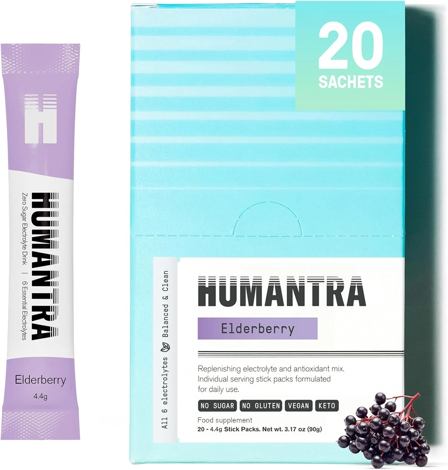 Humantra Electrolytes Elderberry 20 Sachets