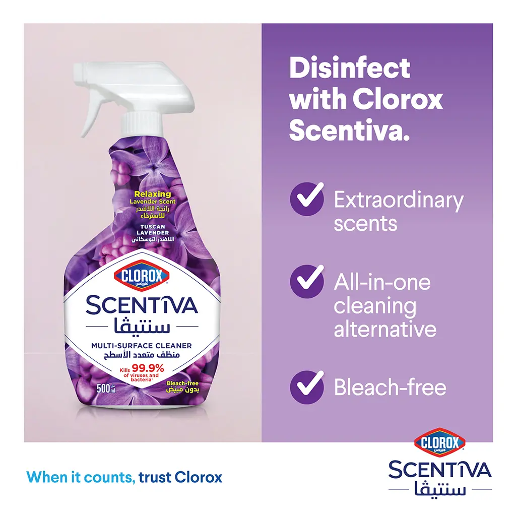 Clorox Sprayer Sceniva multi surface Cleaner Lavender 500ml - view 2