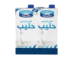 السعودية حليب كامل الدسم 4 حبات 1 لتر