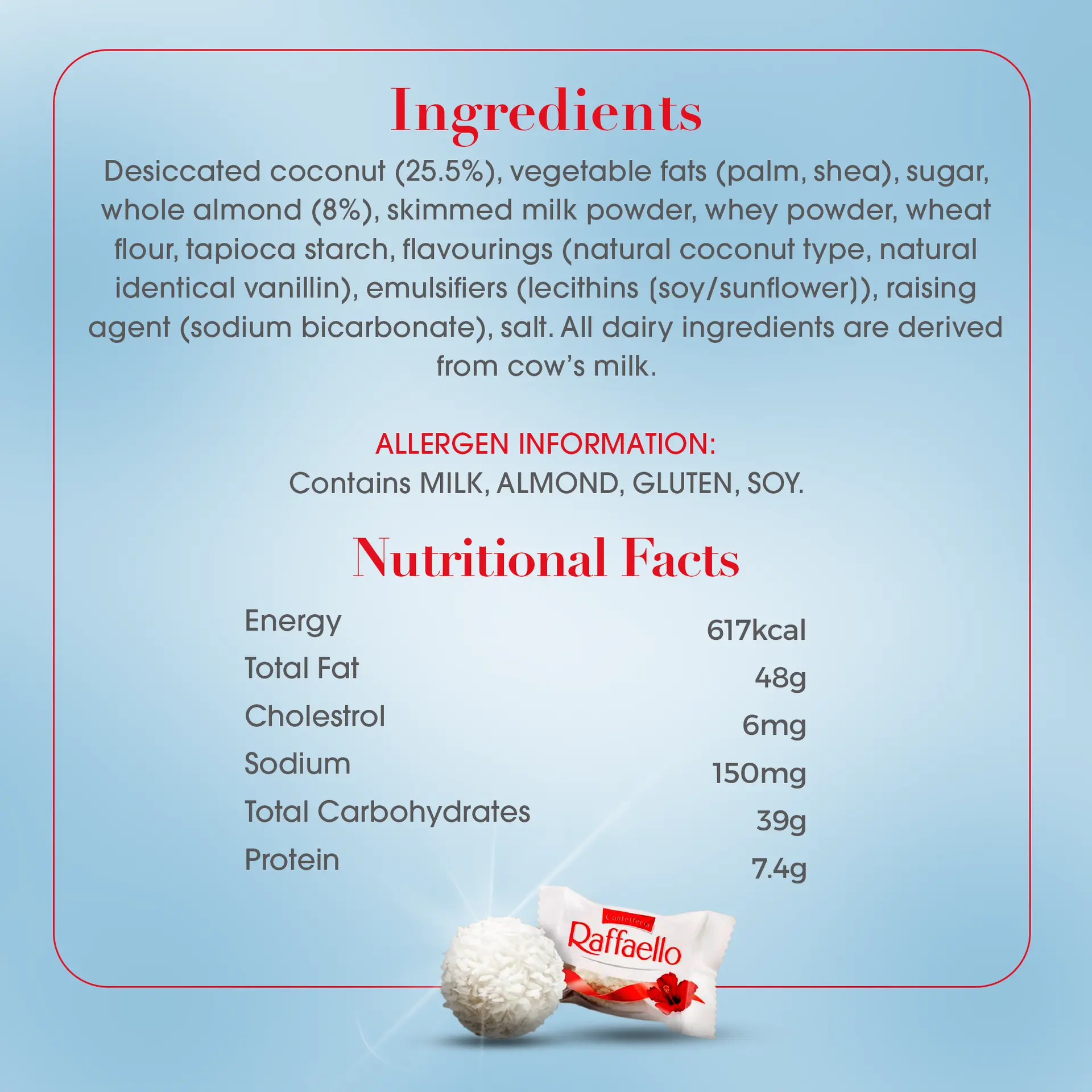 Raffaello Coconut and Almond Treat Multipack 15 Pralines 150 gm - view 6