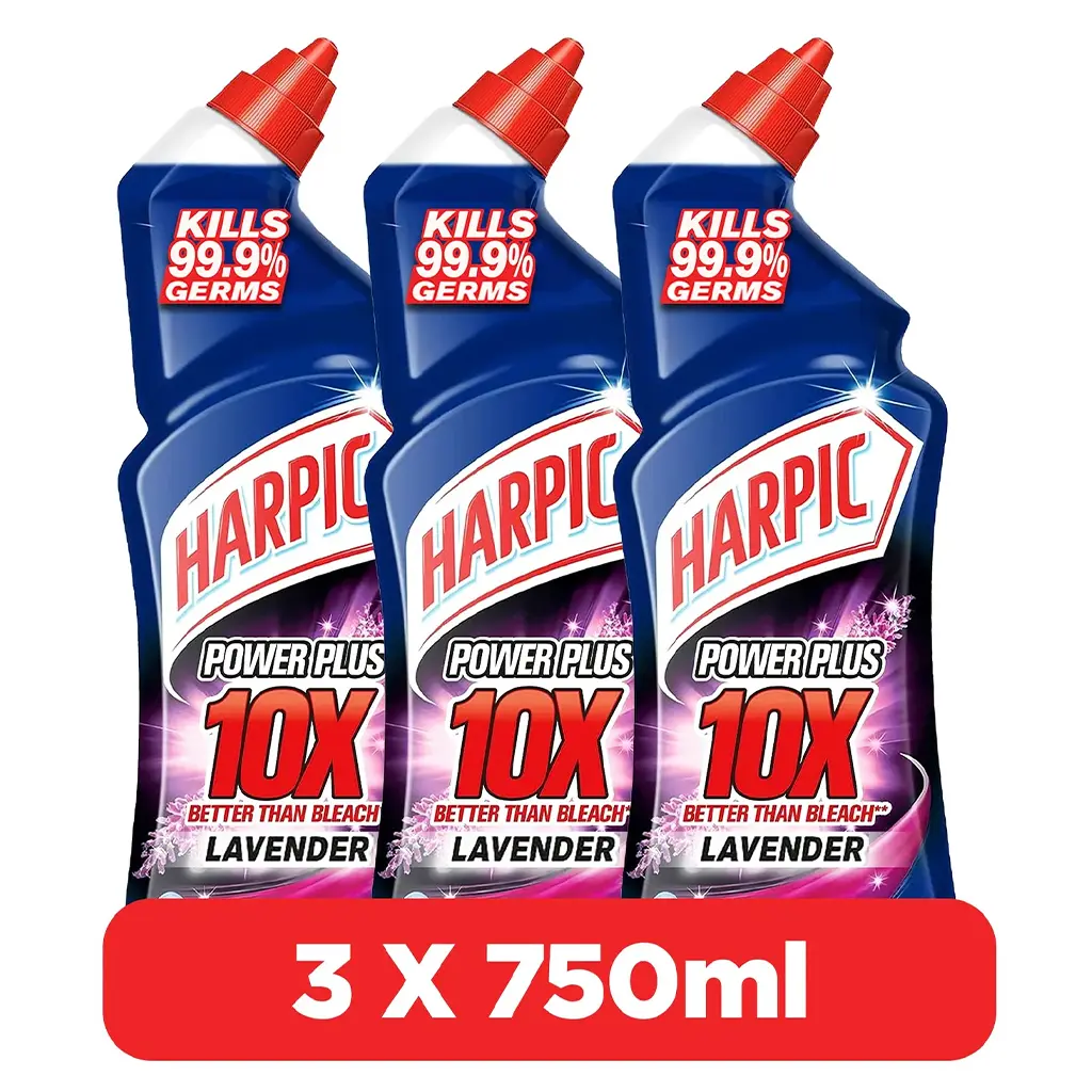 Harpic Lavender Power Plus Powerful Toilet Cleaner 2 pcs 1 Free 750 ml - view 1