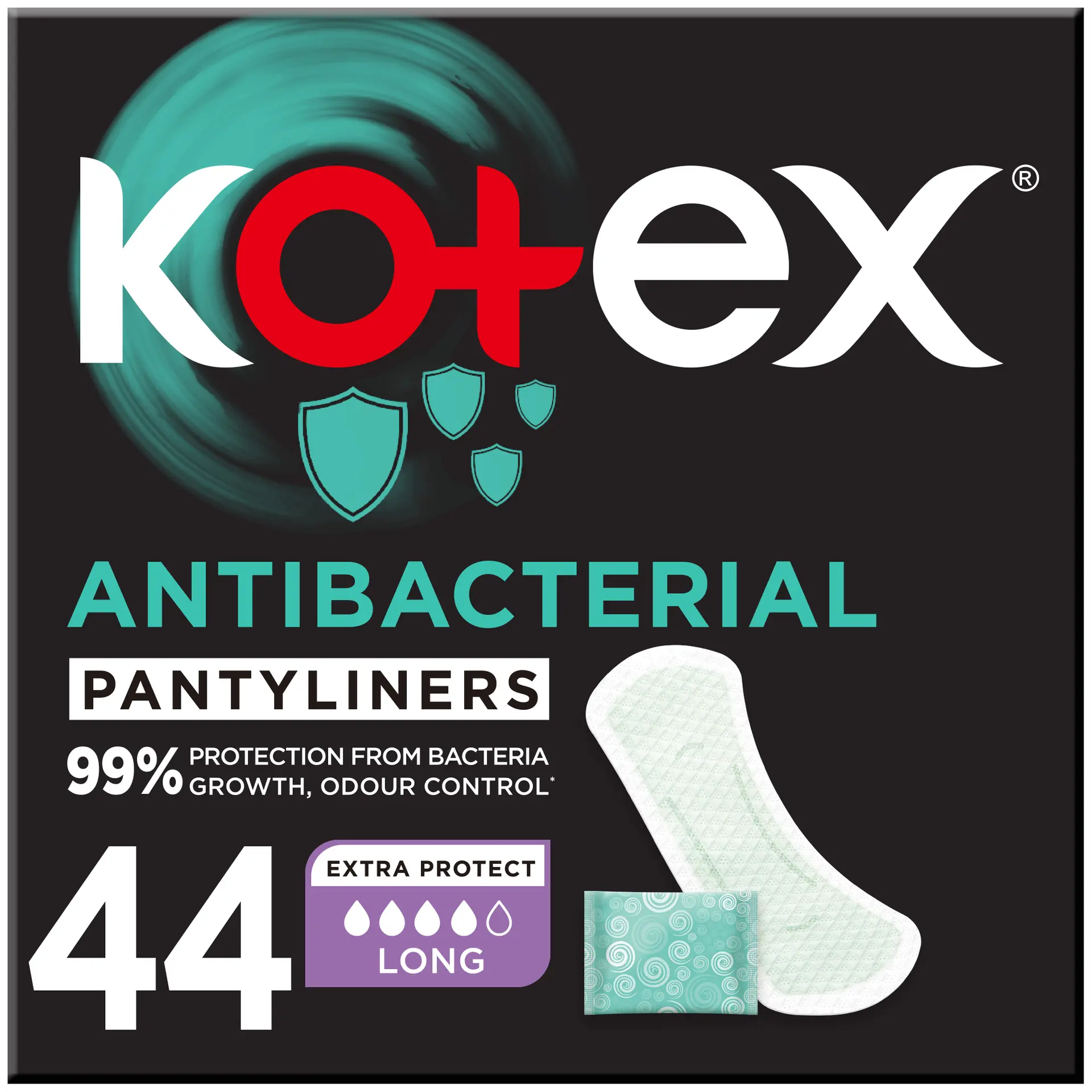 Kotex Antibacterial Panty Liners Size 44 Daily Panty  - view 2