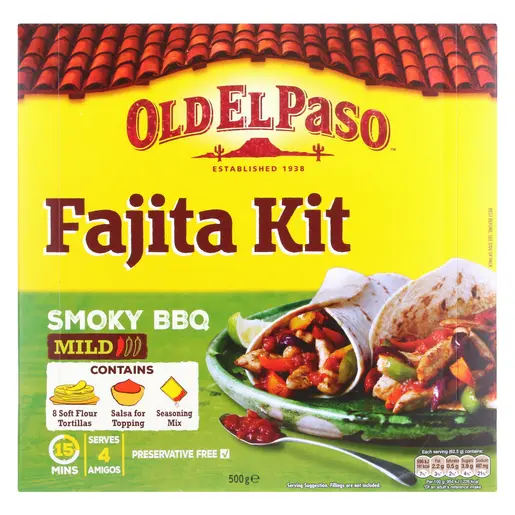 Old El Paso Fajita Kit Smoky Bbq Mild 500 Gm - view 2