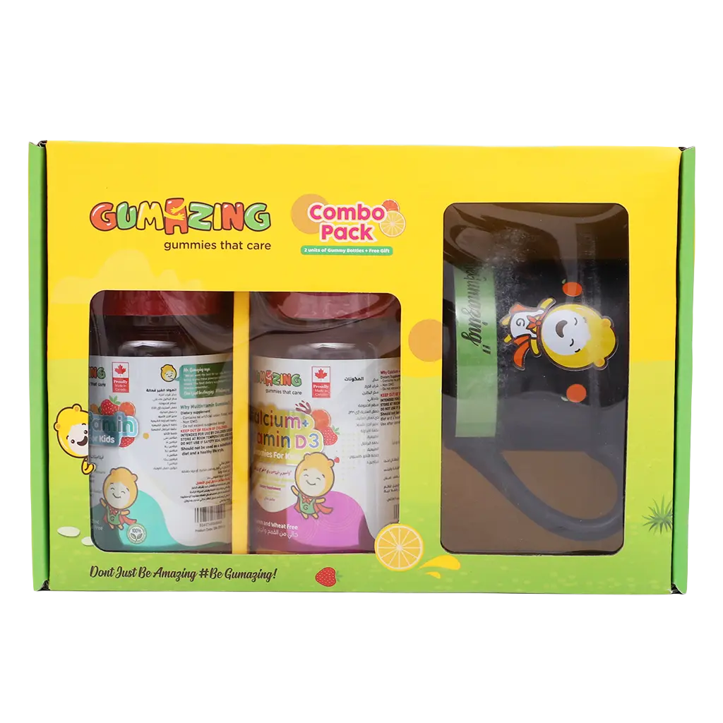 Gumazing Essential Combo Pack Calcium and Vitamin D3 + Multivitamin with Plush Toy 120  Gummies - view 3