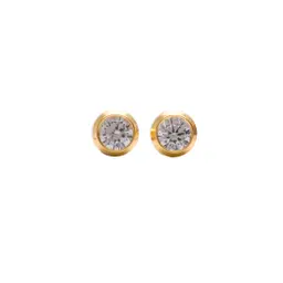 Studex Gold Plated Bezel 3mm Cz- Earrings For Sensitive Ears