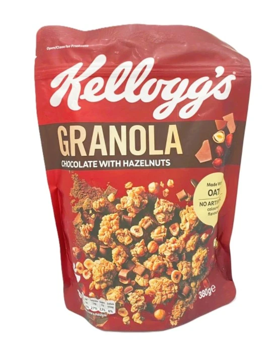 Kellog's Granola Chocolate With Hazelnuts 380 Gm