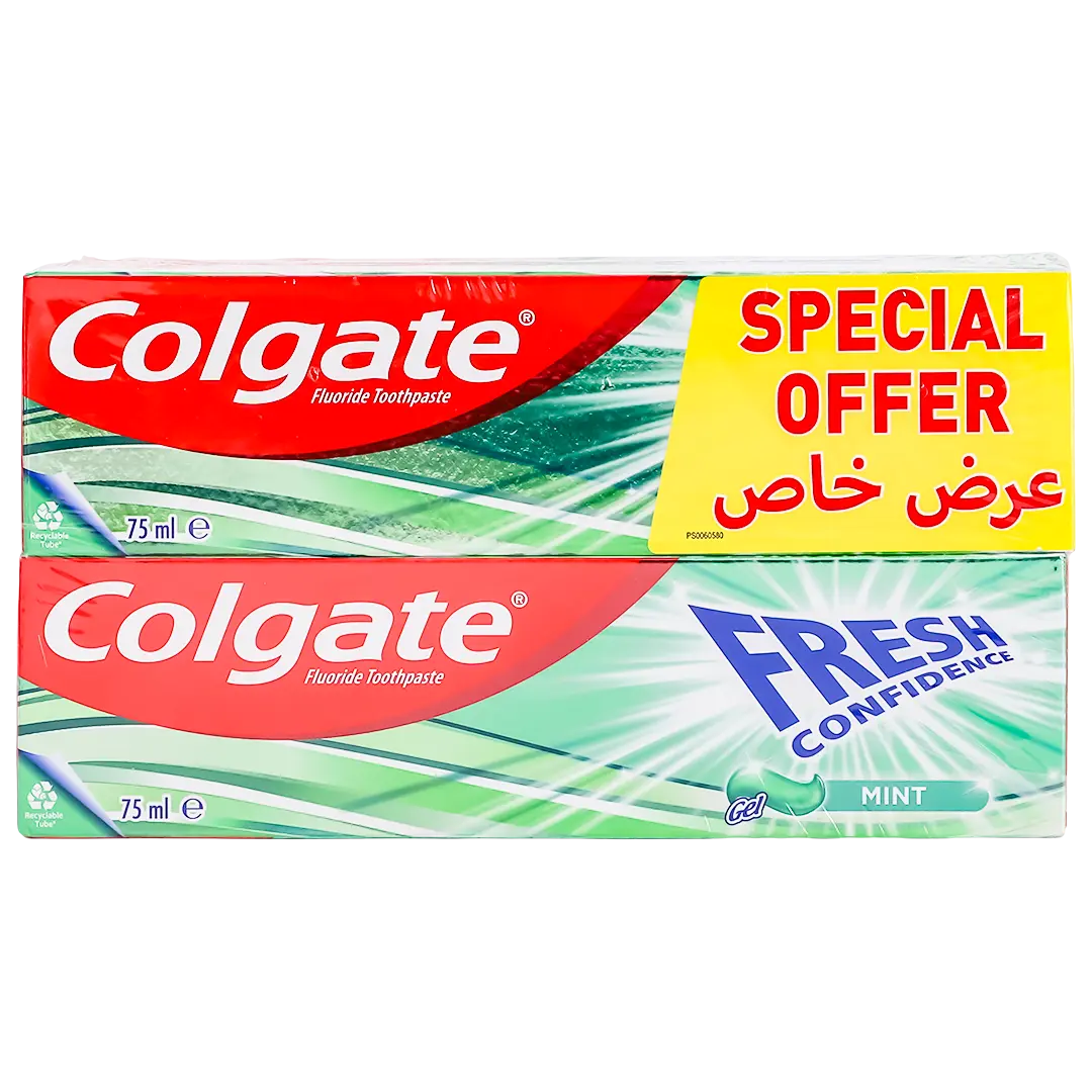 Colgate Fresh Confidence Green Gel Toothpaste 2*75 ml - view 2