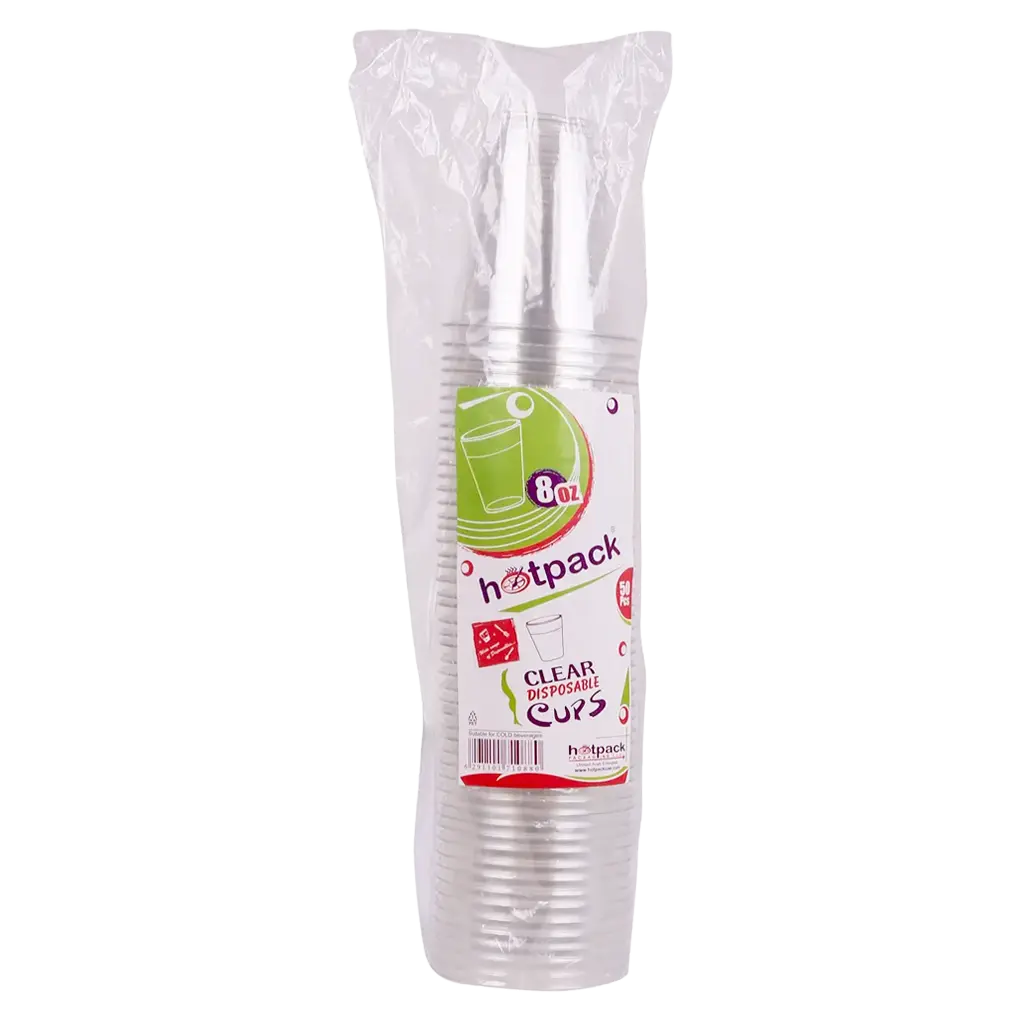 Hotpack Plastic Clear Cups 8 Oz 50 Pcs - view 1