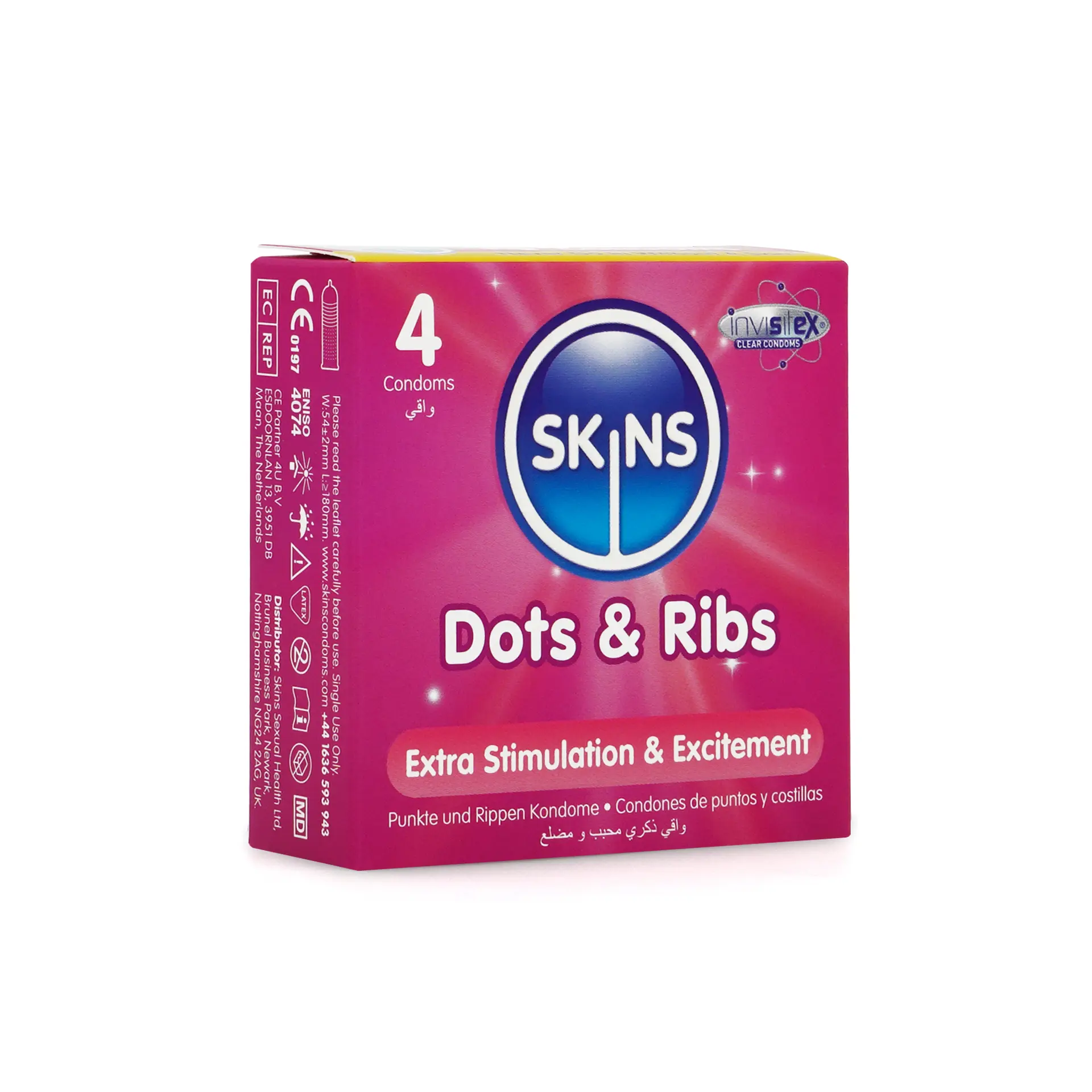 Skins Condom Dots & Ribs 4 Pack - view 2