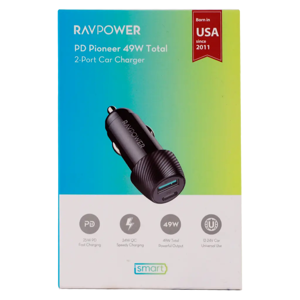 Ravpower Car Charger 49W 2-Port  Black - view 3