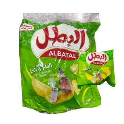 البطل شيبس البطاطس بالملح والخل 12جم×20حبة2علبة