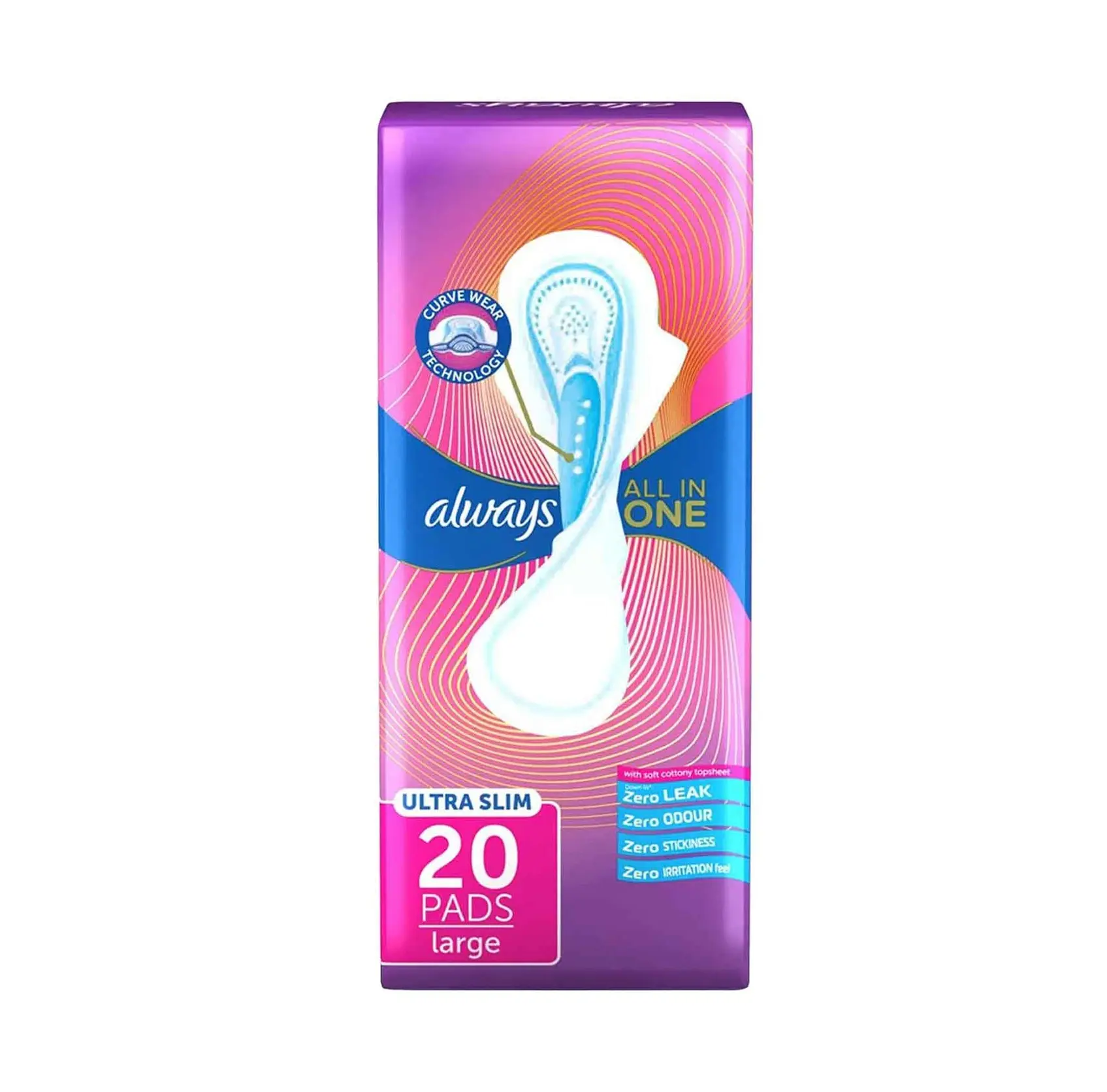 Always Zoya All-in-One Sanitary Pads Ultraslim Large 20'S - view 1