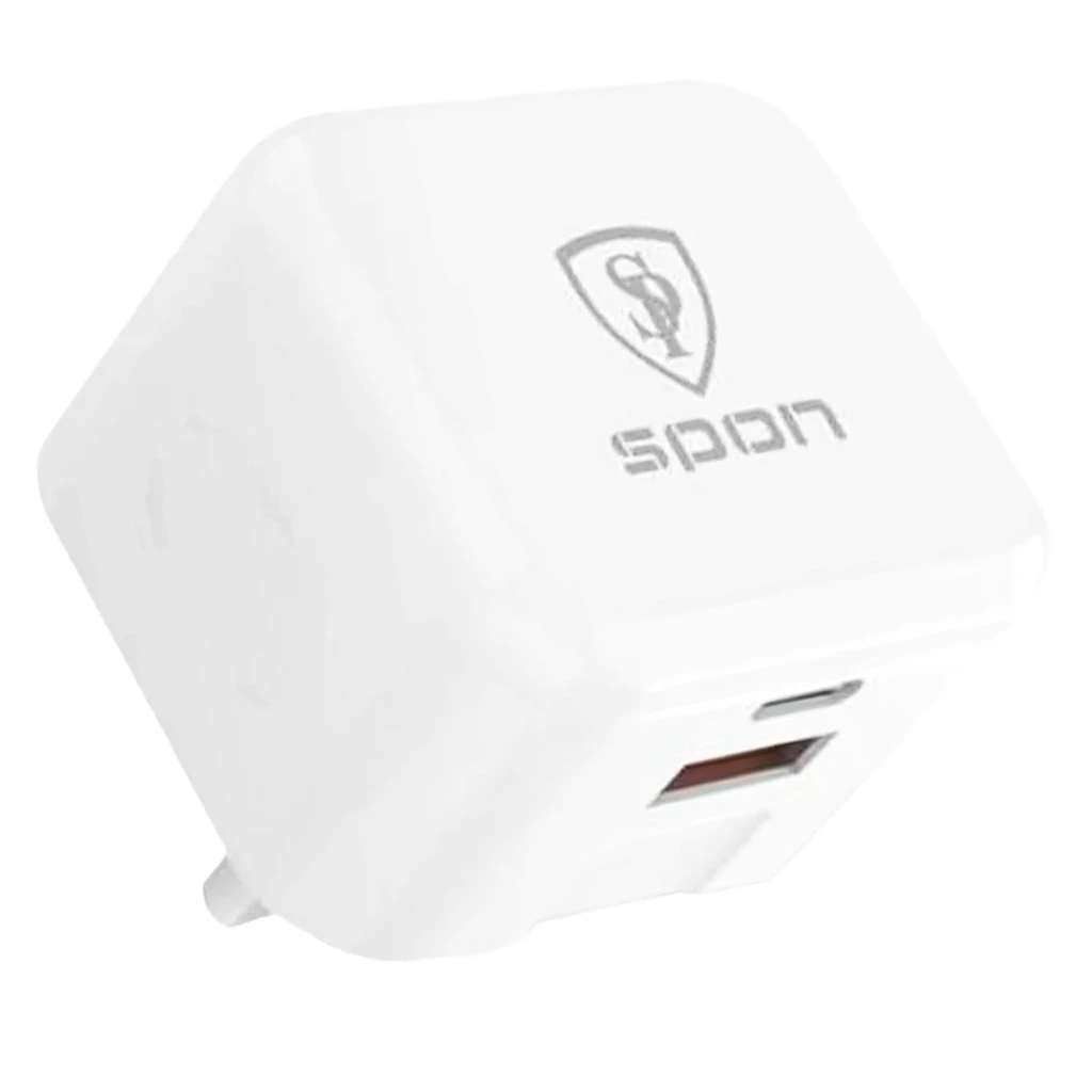 Spon Home Charger Dual Output Usb And Type C 25 W