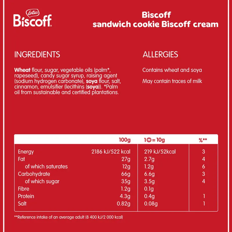Lotus Biscoff Biscuits Cream Sandwich 50 gm - view 4