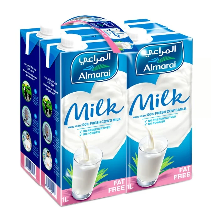 Almarai Uht Milk Fat Free 1LtrX4