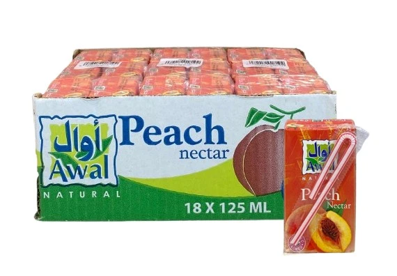 Awal Juice Peach Nectar 125MlX18