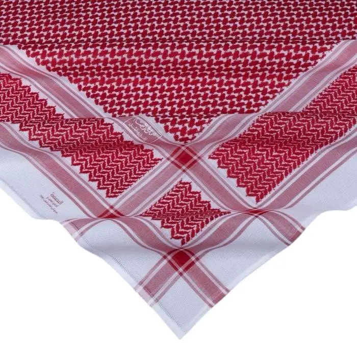 AL Bassam Shemag Premium English Red Size 58 - view 1