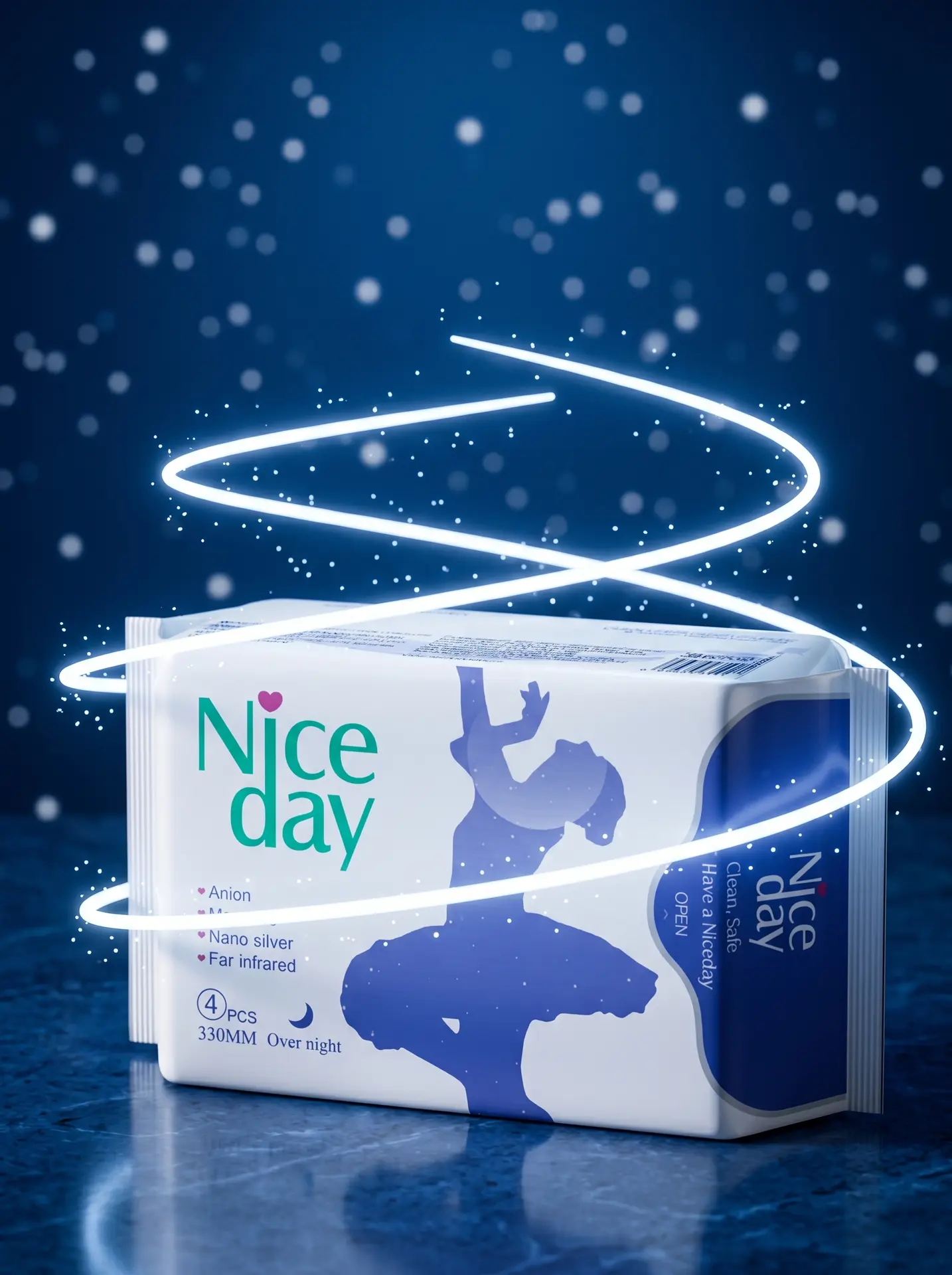 Nice Day Sanitary Pads With Anion Chip  nighttime 330 mm 4 pc - view 4