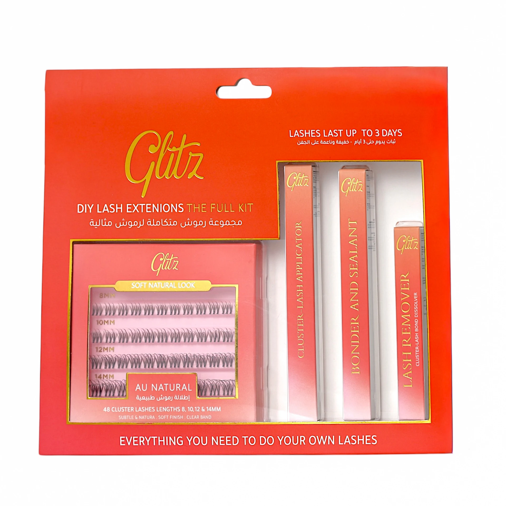 Glitz Eyelash Set Includes Lashes And Glue And Remover And Tweezers